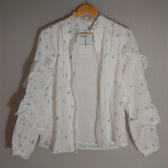 THESHIRT by Rochelle Behrens Cream Tiered top. - Picture 1 of 2